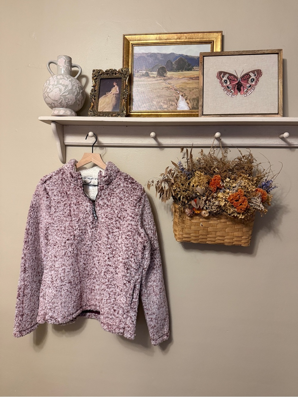 Cozy Plush Quarter-Zip Pullover - Dusty Rose